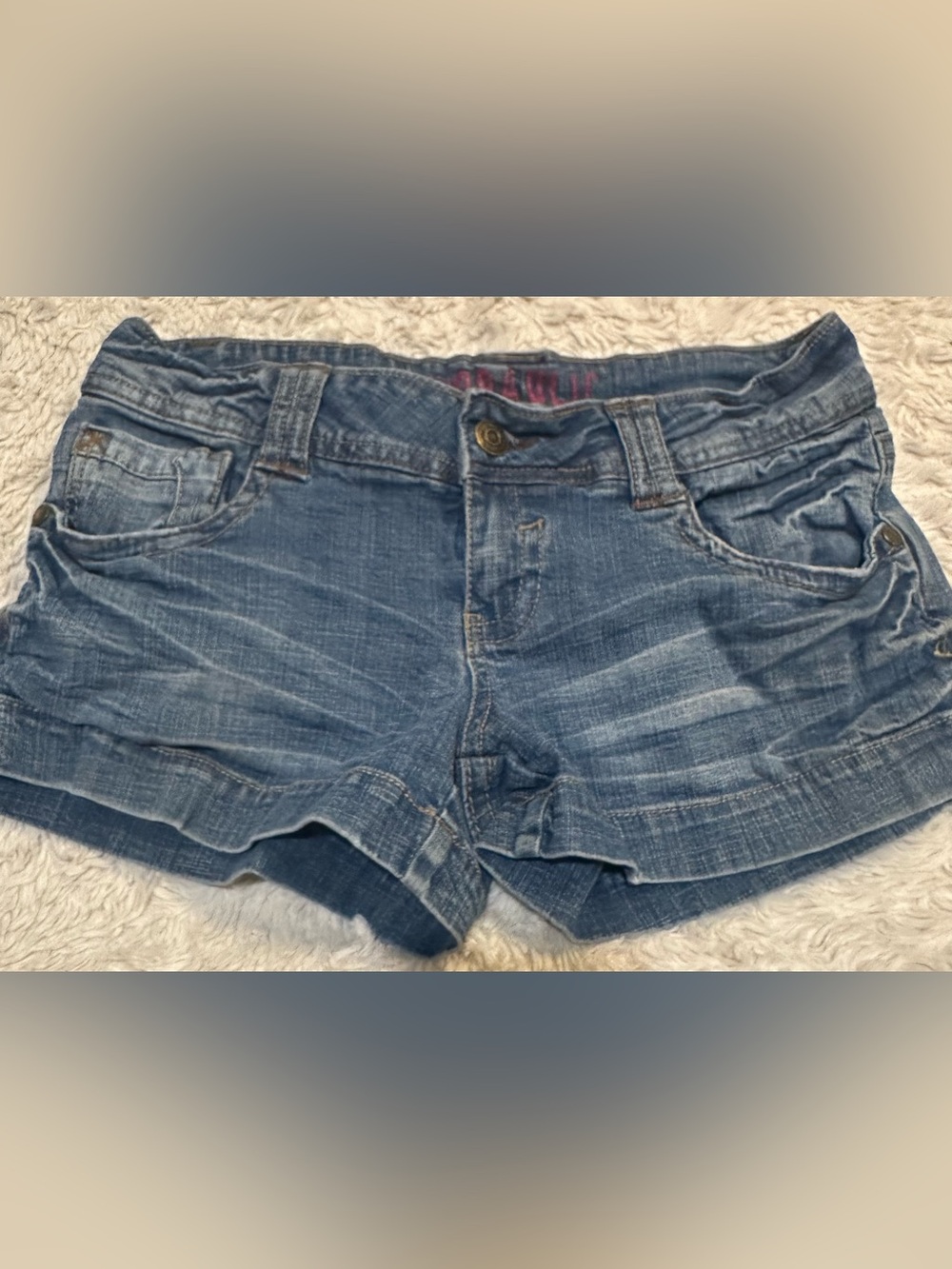 Hydraulic Women's Washed Blue Jean Shorts
